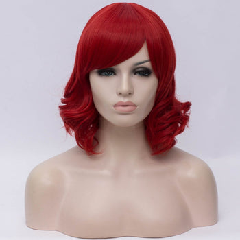 Natural red medium curly side fringe wig by Smart Wigs Sydney NSW